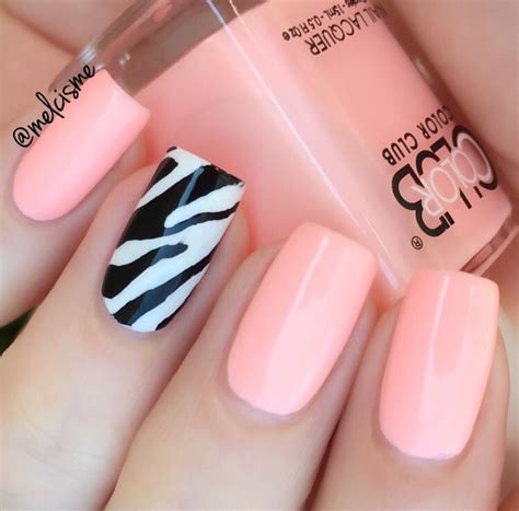 pretty pink + zebra print | Zebra nails, Nails, Nail colors