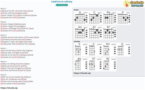 Chord: Lead me to calvary - tab, song lyric, sheet, guitar, ukulele ...