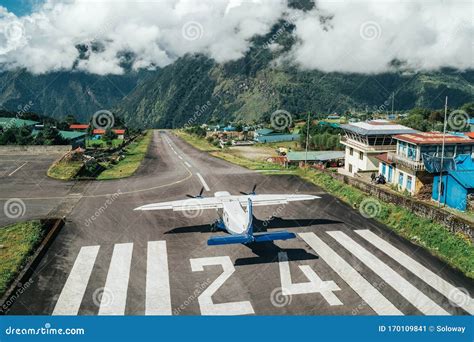 Nepal, Airport Lukla, The Most Dangerou In The World. Royalty-Free ...