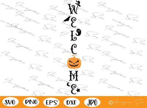 Welcome Sign Svg Pumpkin Svg Fall SVG Halloween Sign Svg - Etsy