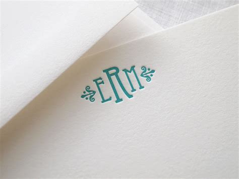 Monogram Letterpress Stationery | 3 letter monogram printed … | Flickr