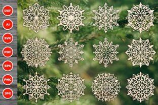 Snowflakes Laser Cut ,Snowflakes Svg Graphic by LaijuAkter · Creative Fabrica