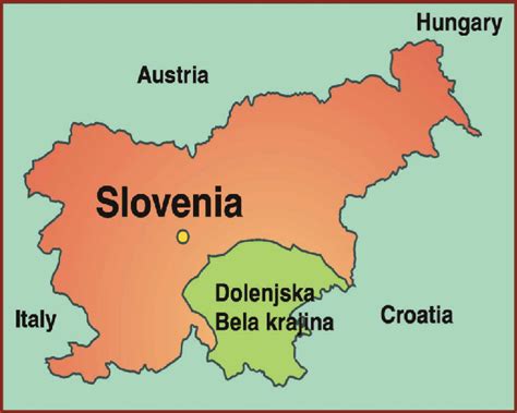 The region of Dolenjska and Bela krajina in Slovenia (Source: Author's... | Download Scientific ...