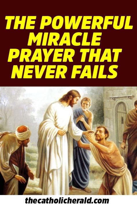 The Powerful Miracle Prayer Given by Jesus to all Catholics and it ...