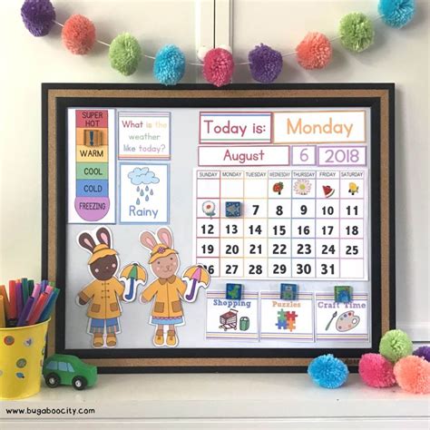 DIY Children's Calendar | Kids calendar, Diy calendar, Preschool calendar