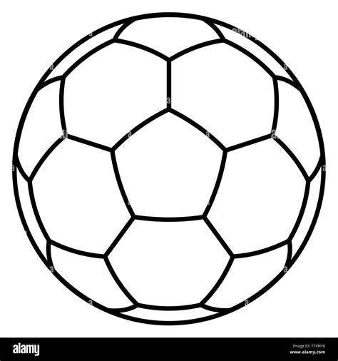 Illustration of the contour soccer ball symbol Stock Vector Image & Art - Alamy