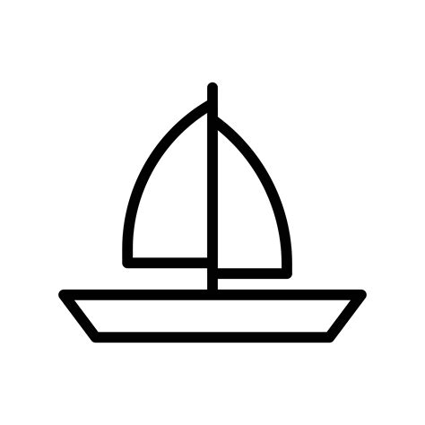 Sail boat vector, tropical related line style icon 629945 Vector Art at Vecteezy