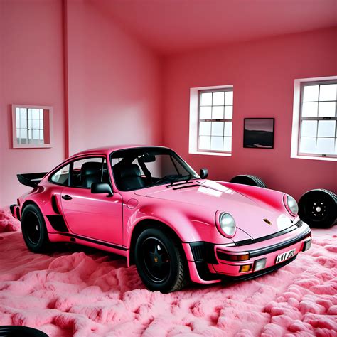 1980s Pink Porsche 911 Turbo Offroad Rally Car with Bigger Black Wheels | MUSE AI