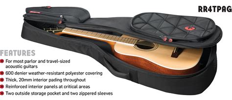 Parlor Acoustic Guitar Gig Bag Padded | Road Runner RR4TPAG