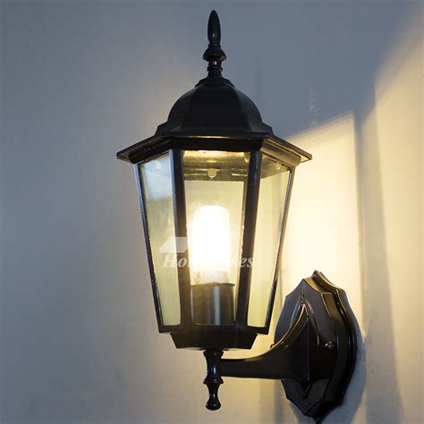 Exterior Wall Sconce Outdoor Decorative Lighting Glass Wrought Iron