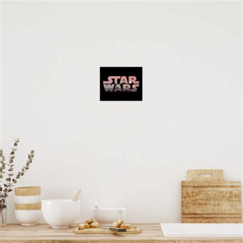 Luke Skywalker Tatooine Sunset Star Wars Logo Poster | Zazzle