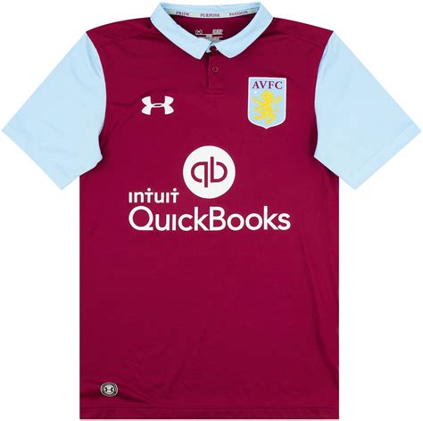 2016-17 Aston Villa Home Shirt - 10/10 - (S)