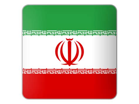 Square icon. Illustration of flag of Iran