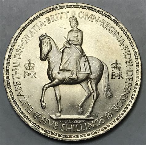 1953 Great Britain Coronation of Queen Elizabeth Five Shilling Commemorative Crown | Property Room