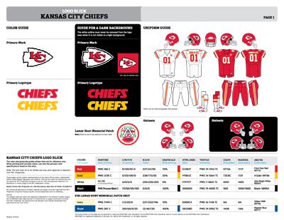 Kansas City Chiefs Colors | Sports Teams Colors | U.S. Team Colors