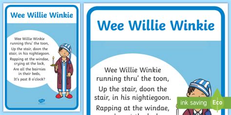 Wee Willie Winkie Nursery Rhyme Poster (Teacher-Made)