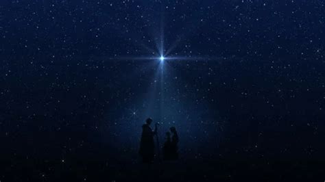 Star of Bethlehem. Silhouettes of Jesus ... | Stock Video | Pond5