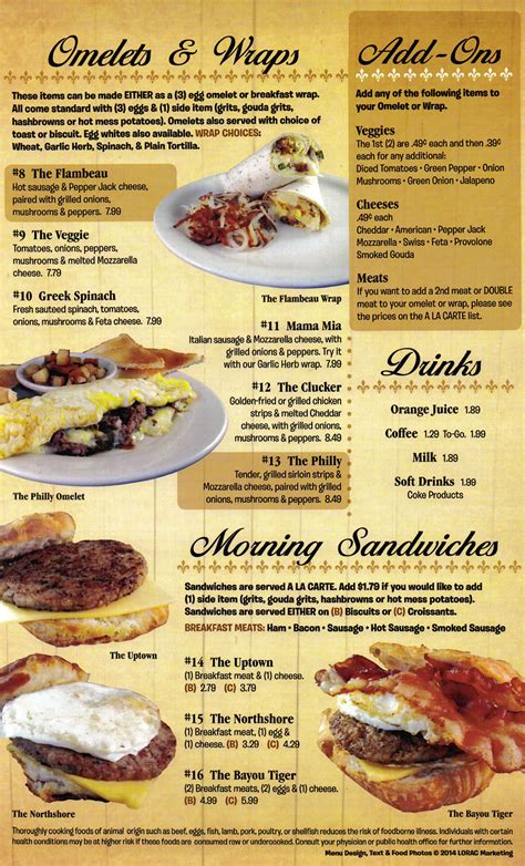 Breakfast Menu – Terry Lynn's Cafe & Creative Catering