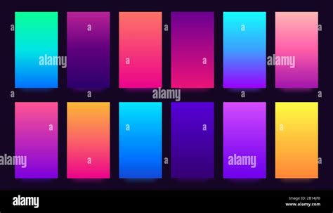 Gradient background. Colorful gradients, blurred colors and vivid smartphone backdrop vector ...