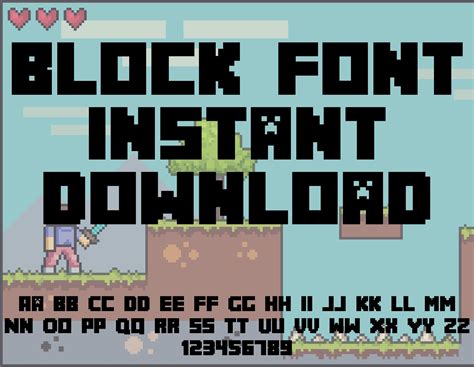 Minecraft Font Pixel Art