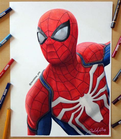 Drawing of Spider-Man Buy prints of it here: https://www.etsy.com/shop/DavidDiasArt Time lapse ...