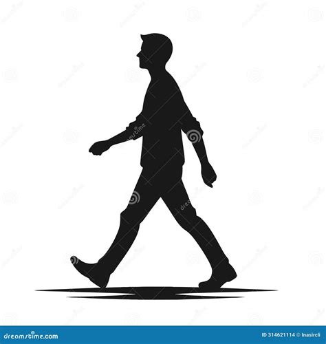 Silhouette of a Person Walking Stock Illustration - Illustration of ...