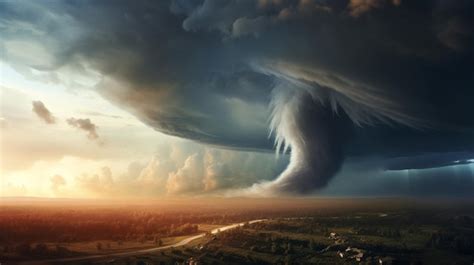 Premium AI Image | Sky with Tornado Background