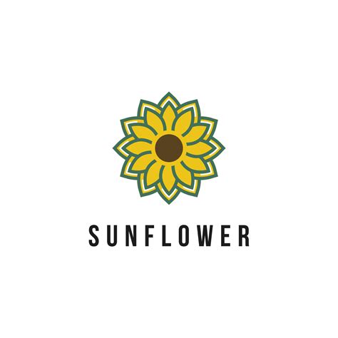 Sunflower vector logo design idea 33841873 Vector Art at Vecteezy