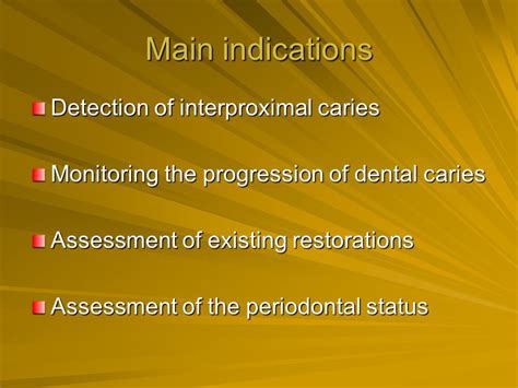 Bitewing radiograph indication - MEDizzy