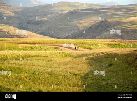 The Maluti or Maloti Mountains, a mountain range in the highlands of ...