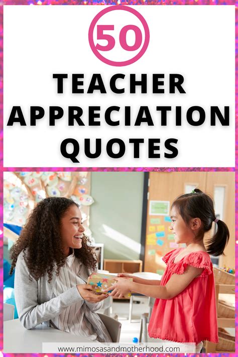 50 Teacher Appreciation Thankful Quotes for Teachers - Mimosas & Motherhood