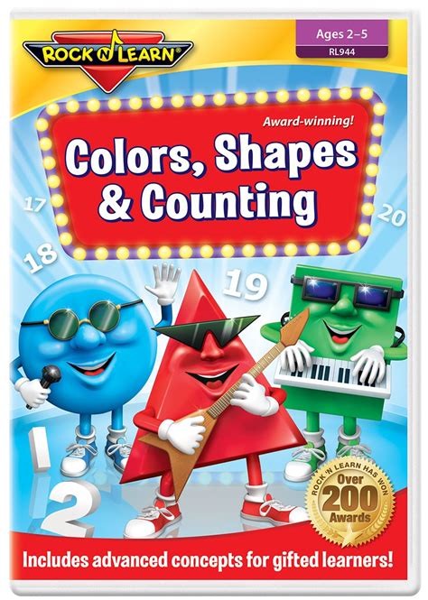 Buy Colors, Shapes & Counting DVD by Rock 'N Learn Online at Lowest Price in India. B00008R9KS