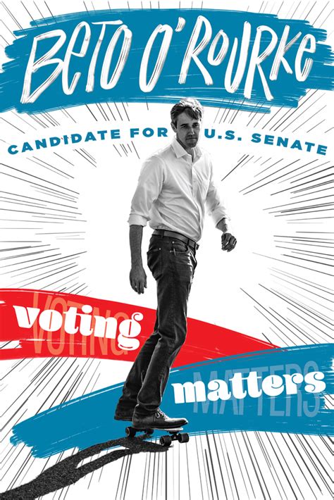 Cruz Can’t Skate – Beto O’Rourke U.S. Senate campaign poster - Fonts In Use