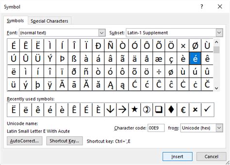 How to Insert or Type E with an Accent Mark in Word (È, É, Ê, Ë, è, é, ê, or ë)