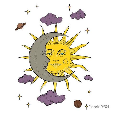 Sun & moon by PandaRSH | Redbubble | Moon painting, Cartoon sun, Phone ...