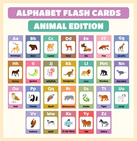 Animal Printable Flash Cards