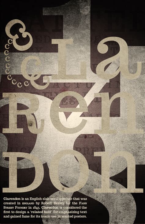 Clarendon - Typeface Poster on Behance