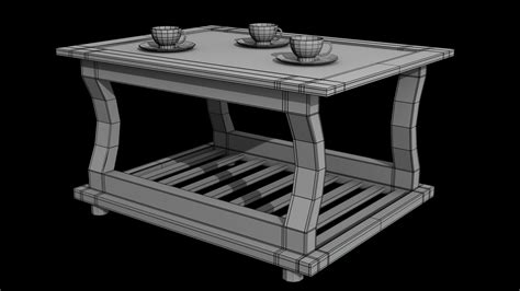Wooden Teapoy Table 3D Model $29 - .unknown .blend .fbx .obj .dae - Free3D