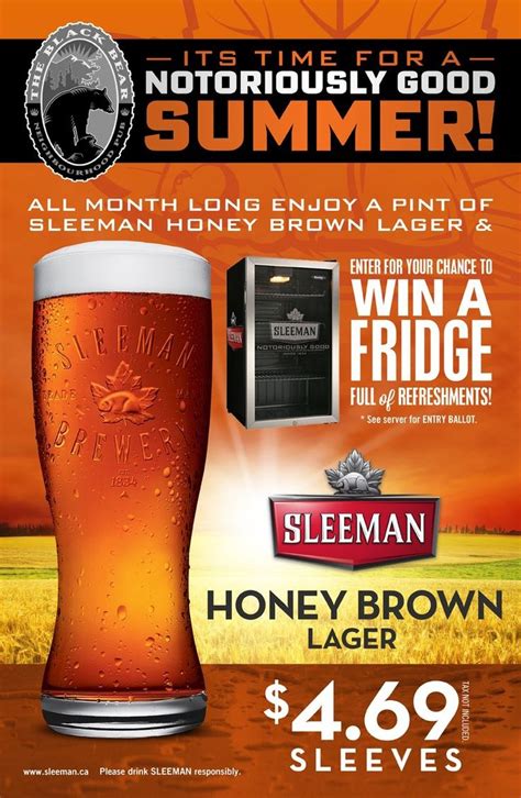 Sleeman promo | Pilsner glass, Lager, Honey brown