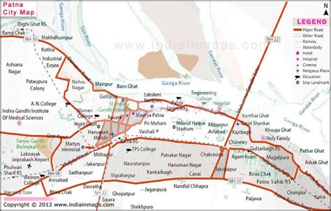 Map of Patna | Patna Map | Patna City Map | City, City map, Patna