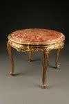 Antique Gilded Louis XV style Italian marble top tea table, circa 1920