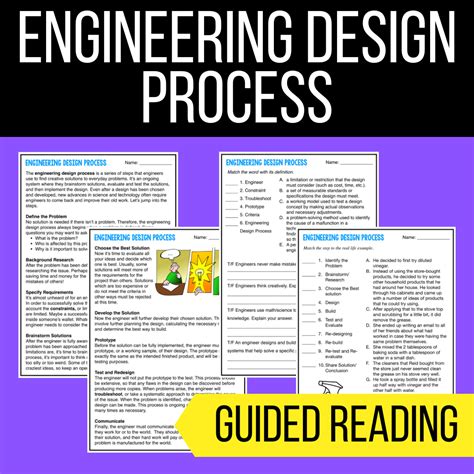 Engineering Design Process - Guided Reading Worksheet - Laney Lee