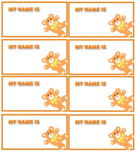 Printable Editable Name Tag Template - Printable Templates