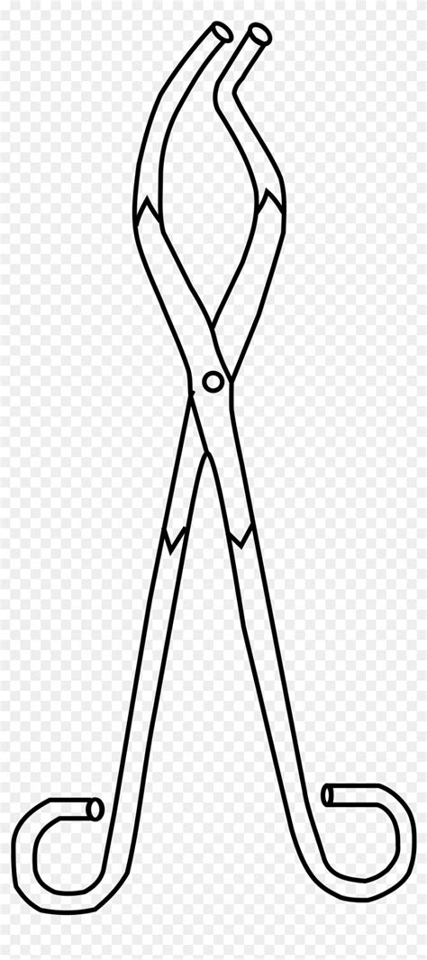 Lab Clipart Tongs - Laboratory Crucible Tong Drawing, HD Png Download ...