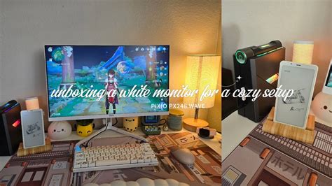 🍵unboxing a white monitor for a cozy setup | pixio px248 wave aestheti – Pixio