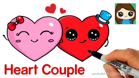 How to Draw Cute Hearts Easy - YouTube