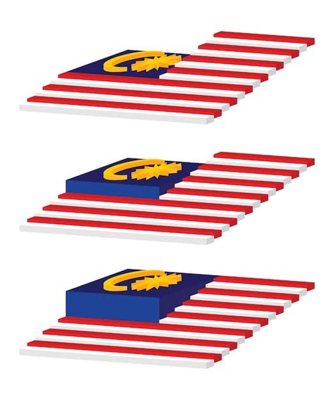 Premium Vector | 3d malaysia flag vector