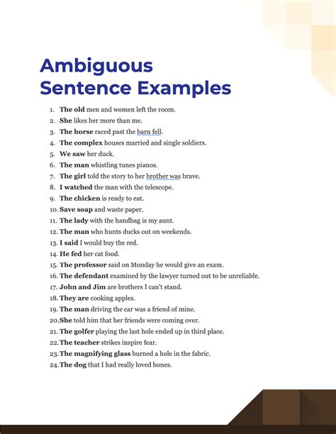 Ambiguous Sentence - 99+ Examples, Tips