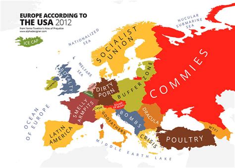 31 Funny Maps Of National Stereotypes And How People View The World