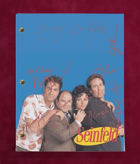 Seinfeld Tv Script W/ Reproduction Signatures Seinfeld, Dreyfus, Richards C3 - Gold Record ...